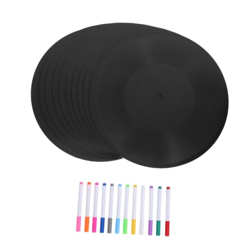 Disco de vinilo negro personalizable con marcador para decoraciones en casa 8