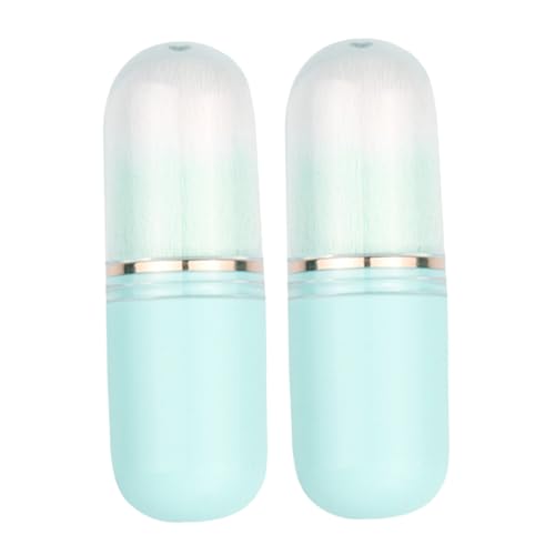 Healeved コンパクト伸縮化粧ブラシ 入り 腮紅用 フェイスパウダー用 旅行