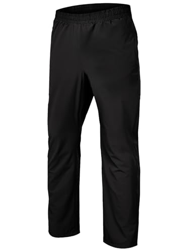 Mens Track Pants Quick Dry Lightweight Joggers Athletic Running Pants Zipper Pockets