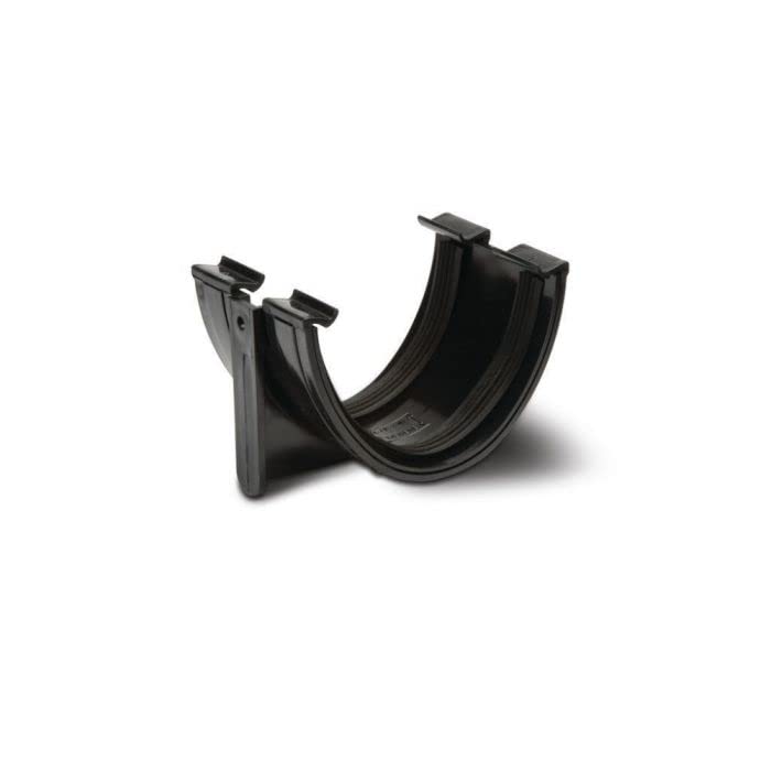 Polypipe Polyflow Deep Capacity Gutter Union Bracket 117mm Black RD502