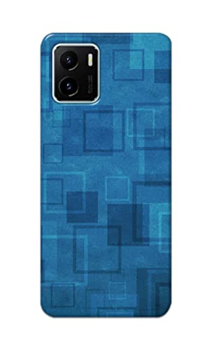 Image of Printed Hard Back Cover Case for Vivo Y01 | Vivo Y01A Back Cover (Plain Azure Blue) -702