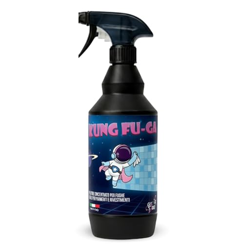 KUNG-FU GA Detergente Acido per Fughe | Pulizia Profonda e Rinnovo Fughe di Pavimenti e Rivestimenti | Rimuove Annerimenti, Calcare e Ruggine | Uso su Gres, Ceramica, Cotto, Clinker (1, 750 ml)