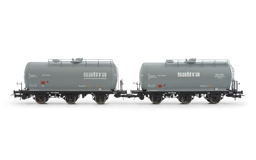 Electrotren HE6051 RENFE, 2-teiliges Set 3-achsiger Kesselwagen, Saltra-Lackierung, Ep; iV Rollmaterial – Waggons