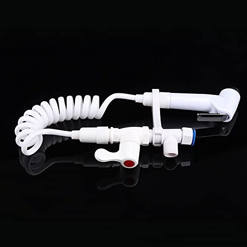 Bidet portátil de mano ABS con manguera de resorte y adaptador LWX 4