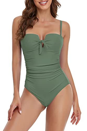 Misfuso Damen Badeanzug Bauchweg Monokinis One Piece Push Up Badeanzüge...