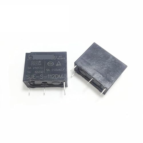 Relé electromecánico SJE-S-124DM 4PIN pack de 5 piezas para circuito impreso 5