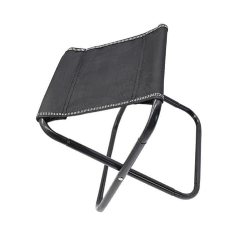 Holibanna Portable Folding Stool Outdoor Chairs Chairs Fold up Stool Camping Supplies Steel Black