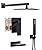 Holispa Black Shower System with Tub Spout, All Metal Tub Shower Faucet Set with 10” Rain Shower Head and Handheld Spray combo, Wall Mounted Tub Shower Systems with Valve and Trim Kit, Matte Black