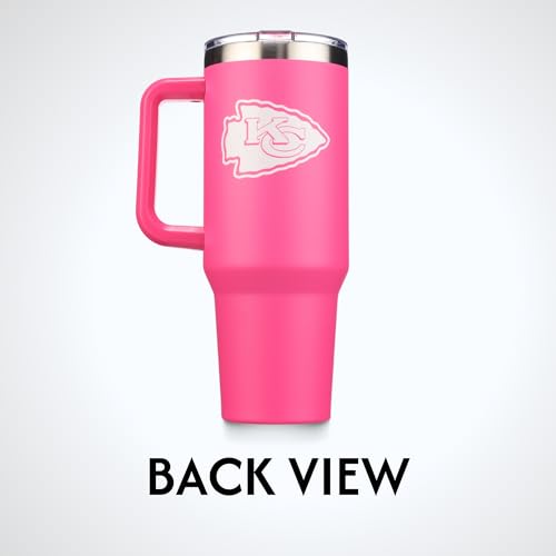 Image of The Memory Company Officially Licensed NFL - Kansas City Chiefs 40oz Pink Game Day Tumbler with Team Logo