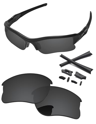 Image of Replacement Lenses & Rubber Kits for Oakley Flak Jacket XLJ OO9009 63mm - Precision Fit, UV Block, Impact Resistant