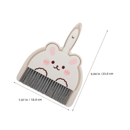 DECOMELODY 4 Sets Kleiner Mini Besen Miniatur Besen Kehrschaufel Kehrschaufel Mini Weiß – Bild 3