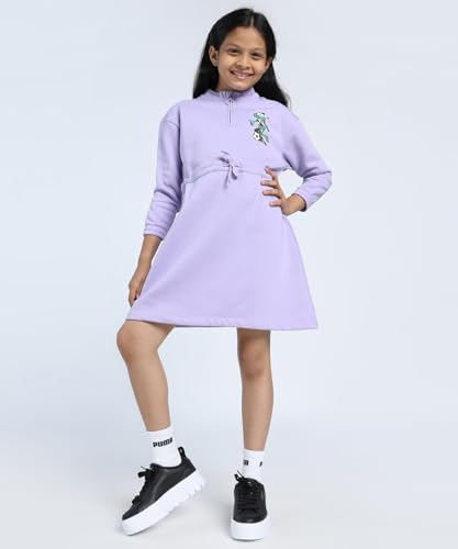 Image of Puma Girl's Cotton Classic Knee-Length Dress