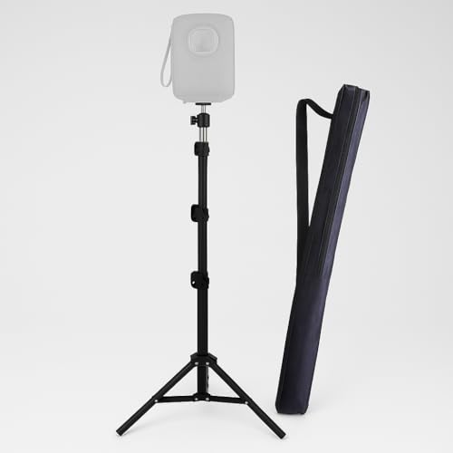 Image of Projector Tripod Stand | 360 Rotatable, Foldable & Portable Design, 3-Level Adjustable Height up to 7 ft, Metal Body, Supports up to 5 kg, Universal 6.35 mm Mount Screw (Projector Tripod Stand)