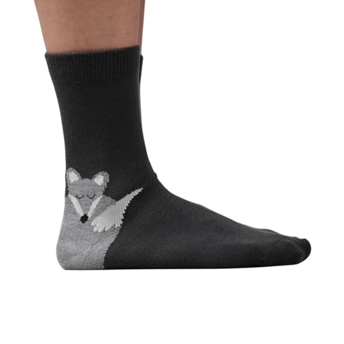 YUDATPG Crazy and fun cartoon creativity womens socks cute animal butts party gift (Fox)
