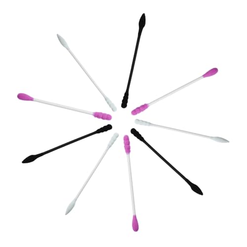 WOFASHPURET Cotton Stick Swabs 3 Packs 100 Sticks/bag Makeup Correction Exfoliating Long Cotton Swabs Random Color