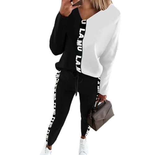 Godoboo Damen Sportanzug Set Jogginganzug Damen Freizeitanzug Frauen Trainingsanzug Set 2 Teiliges Langarm Hosenanzug Loose Godoboo Damen Sportanzug Set Jogginganzug Damen Freizeitanzug Frauen Trainingsanzug Set 2 Teiliges Langarm Hosenanzug Loose