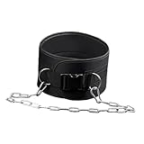 【Sécurité】Équipée de boucles de sécurité et d'une chaîne en fer robuste, la ceinture de musculation assure une fixation sûre des disques de poids et est résistante à la casse et à la déformation.