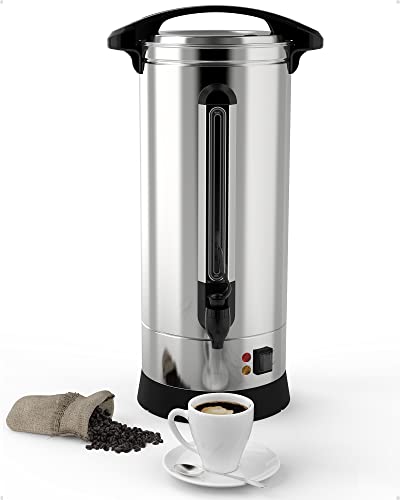 120 Cup Commercial Coffee Maker, [Quick Brewing] [Food Grade Stainless Steel] Large Coffee Urn Perfect For Church, Meeting Rooms, Lounges, and Other Large Gatherings-18 L