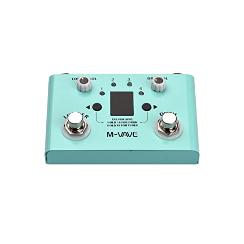 M-VAVE Lost Tempo - Gitarrenpedal mit Drum & Looper-Effekt und doppeltem Fußschalter