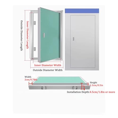 Compuerta de inspección de aluminio para acabados limpios en hospitales 3