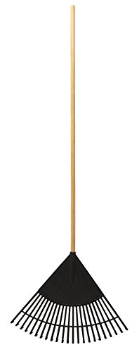 Emsco Group Leaf Rake – 22.5" Resin Head – 48" Hardwood Handle