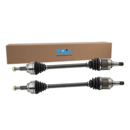 Image of TRQ Rear CV Axle Assembly Set 2 Piece with 2 Speed Transfer Case with 195mm Rear Axle Ring Gear Compatible with 2011-2013 Dodge Durango V8 5.7L 2011-2021 Jeep Grand Cherokee 2022 Grand Cherokee WK