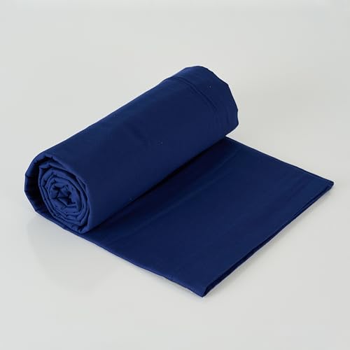 Image of 100% Pure Cotton 3 Layer Dohar, Double Bed Blanket Comforter, (90''X100'' / 230X254 CM), Uni Plain, Skin Friendly Dohar, Color - Navy