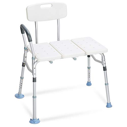 OasisSpace Tub Transfer Bench 500lb- Heavy Duty Bath & Shower Transfer Bench