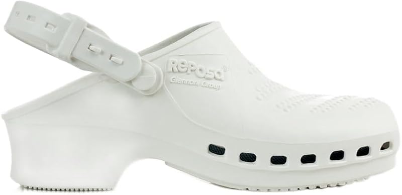 REPOSA Complete – Women's and Men's Health Clogs Made of Sebs Latex Free Rubber, Anatomical Sanitary Slippers with Adjustable Strap, Sterilizable, Anti-Shock and Breathable Sanitary Shoes