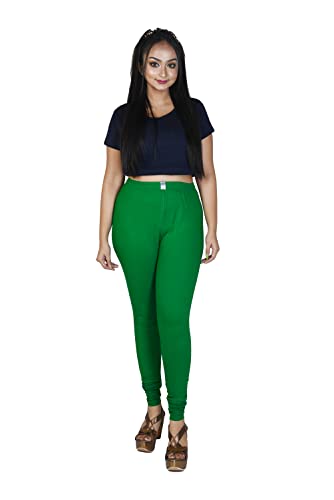 Image of Le-Soft Ladies Cotton Legging | Buttery Soft Stretchy Fit | Churidar Length | Leggings for Women and Girls | Small - 3XL Plus