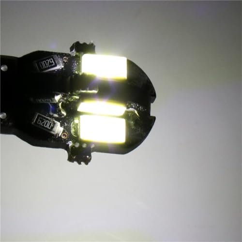 ECCPP 50x Instrument Cluster Dash Panel Lights T10 5730 8SMD White W5W 147 152 158 159 161 168 184 192 193 259 280 285 447 464 501 555 558 585 655 656 657 1250 1251 1252 2450 2652 2921 2825 PC 175