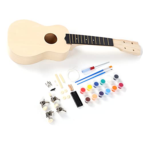 Kit ukulélé bricolage 21 pouces, kit ukulélé bricolage 21 pouces Instrument en bois à peindre à la main à 4 cordes pour… - Les Beatles, Paul McCartney, John Lennon, RIngo Starr, George Harrison Kit ukulélé bricolage 21 pouces, kit ukulélé bricolage 21 pouces Instrument en bois à peindre à la main à 4 cordes pour… – Image 4