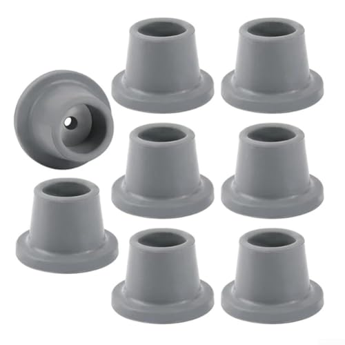 8 patas antideslizantes de goma para patas de silla de ducha, estabilidad y durabilidad con refuerzo de placa de hierro para seguridad en el baño (28 mm)
