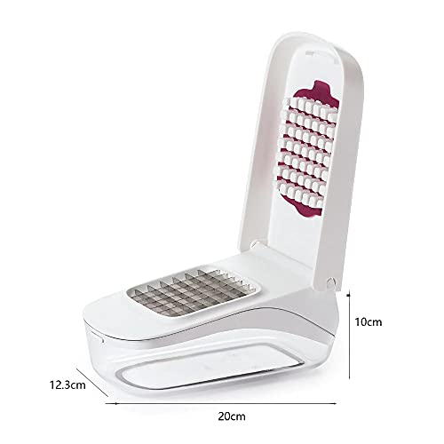 Image of Manual Vegetable Fruit Slicer Chopper Presser Cut Onion Vegetable Slicer Fruit Cheese Cutter Dicing Blade Kitchen Tool, White