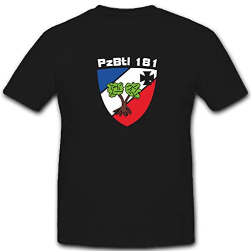 T Shirt Militaire Bundeswehr Pzbtl 181 Noir Ample Taille XXXXXL Homme