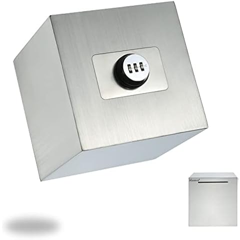 Kypeeka Stainless Steel Piggy Bank with Lock Cover