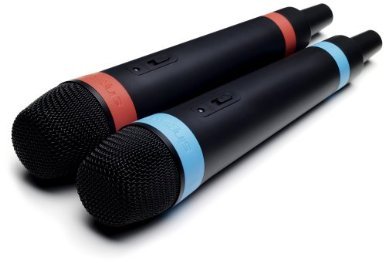Wireless Singstar microphones - Red, Blue and receiver - For PS2 and PS3 - OEM packed