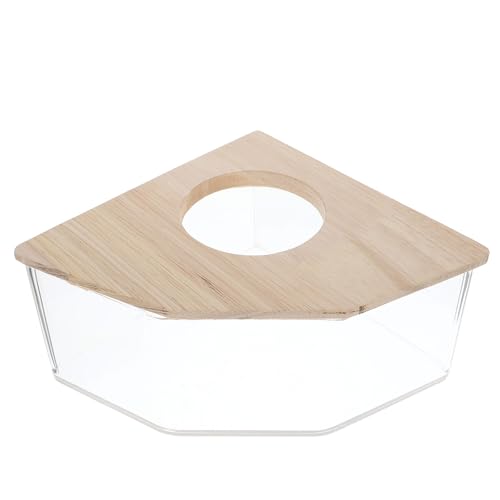 FUTUREORYY Bañera Transparente para Hámster y Chinchilla, Baño de Arena Multifunción, Caja de Baño Delicada para Pequeños Roedores, Suministros para Mascotas, Accesorios para Jaulas, Área