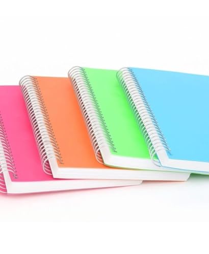 Image of Premium Spiral Notebook Plain A4 Size, Unruled 70 GSM Paper, 200 Pages, Multipack with college and school Office Stationery Student Supplies Creative Pack of (Pack of 6)