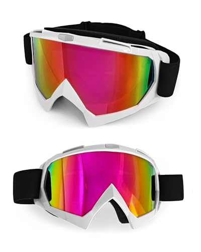 Image of 2Pcs Dirt Bike Goggles Motocross Motorcycle ATV Riding Dustproof Windproof Off Road Racing MX Four Wheeler Goggles