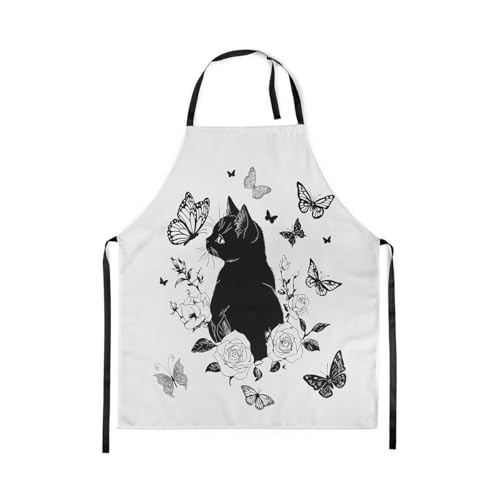Tablier de cuisine japonais ukiyo-e chat anti-taches pour cuisiner proprement