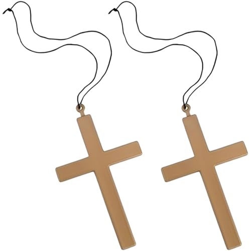 Adatto per: Questa collana a forma di croce di Halloween è perfetta per monaci, preti, frati, papi, suore e molti altri costumi creativi! Adatta sia per uomo che per donna!