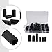 105 Piece Rubber Vacuum Cap Assortment Kit Multi Size Automotive Hose End Cap-s Carburetor Parts with Organizer Case
