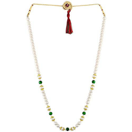I Jewels Single Layered Traditional Gold Plated Dulha Moti Mala w...