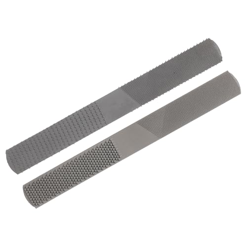 SOPOTUTU 2個 木工用鋭利ファイル 点 耐久性鋼製ハンドル付き 木材加工用木工工具 効率的研磨と多用途シェイピング対応 手疲れ軽減設計