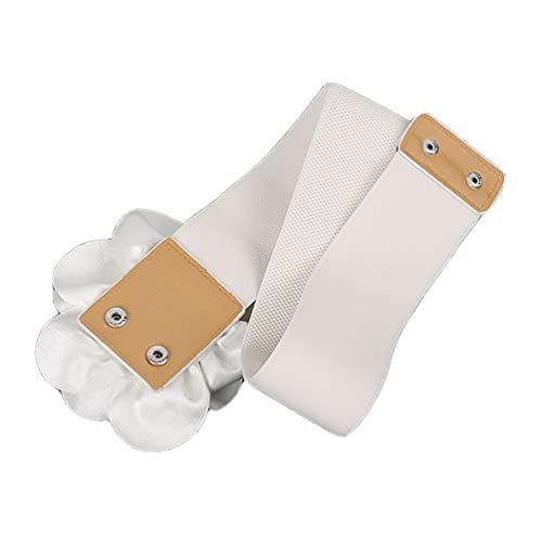 Floral Elastic Wide Waist Belt for Women Stretch Cinch Waistband Decorative with Flower for Dress3