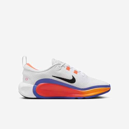 Nike Infinity Flow Big Kids' Running Shoes (FD6058-103, White/Astronomy Blue/Total Orange/Black) Size 5