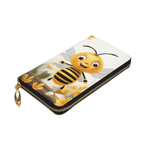 Portefeuille pour femme grande capacité en cuir avec porte-carte pour téléphone portable - 3