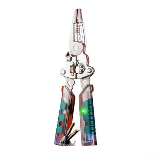 Pinze elettriche pieghevoli 20 in 1 con spelafili, taglierina e crimpatrice, in acciaio al cromo vanadio multiuso per elettricisti