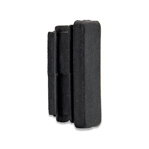 Image of Flyshop 8 Pack Black Chair Glide Inserts Plastic Plugs Rectangle Pipe Tubing End Caps 10 x 30 mm, 3 /8 inch x 1-3 /16 inch